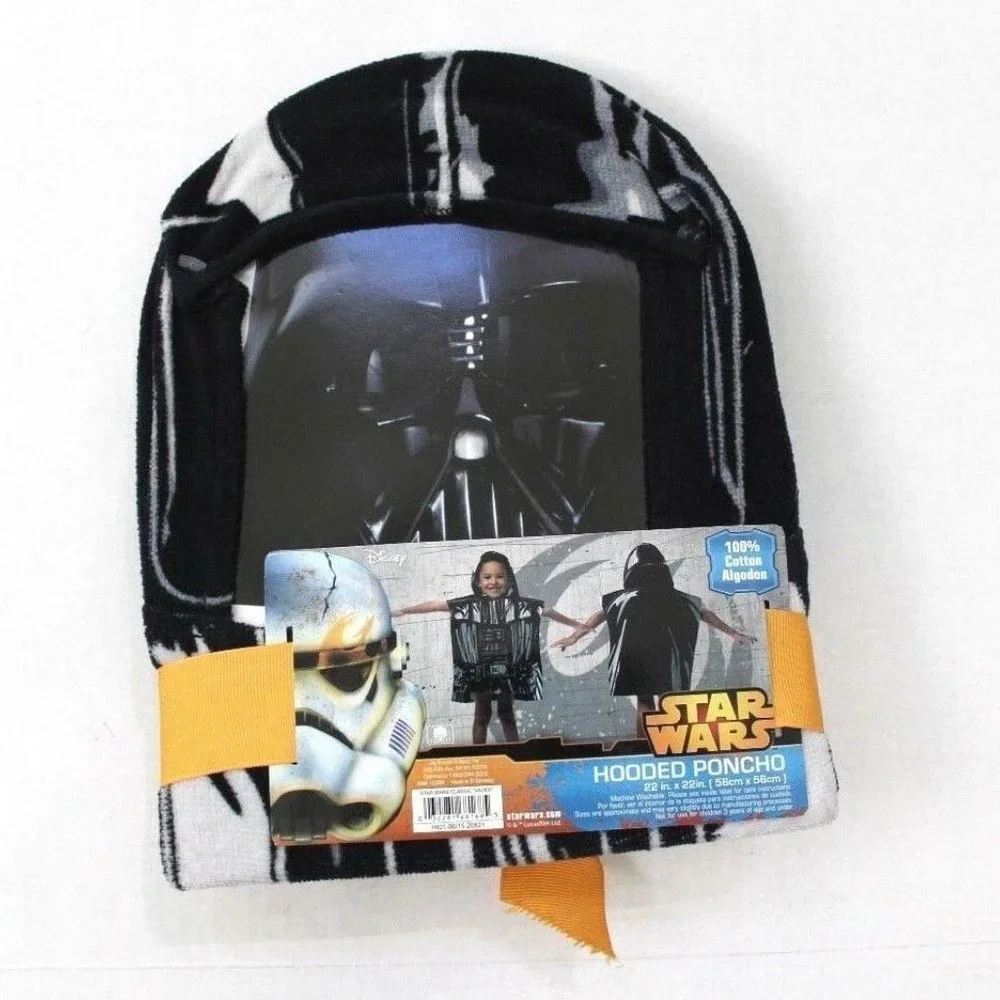 Star Wars Kids Cotton Hooded Poncho Darth Vader Towel